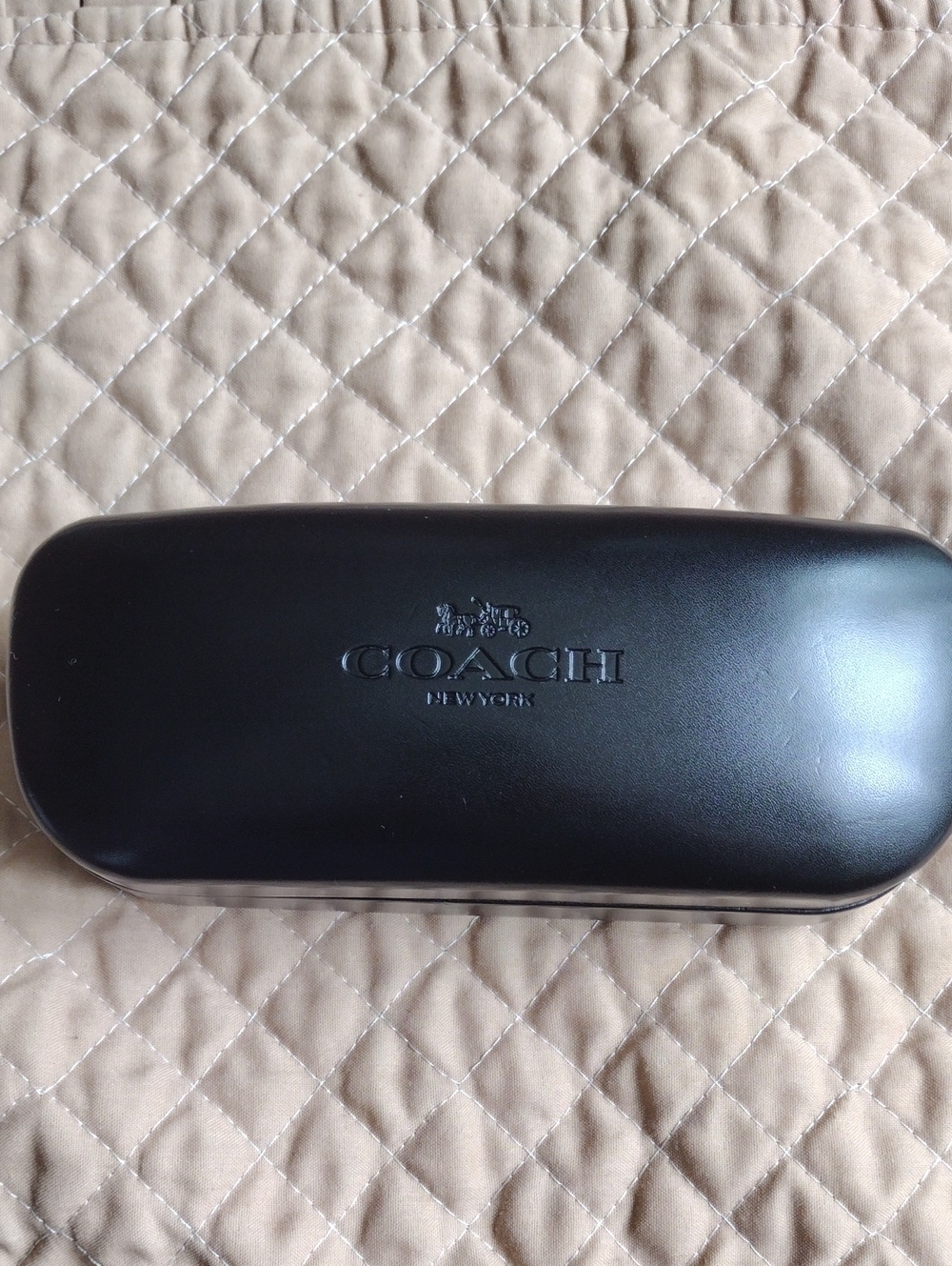 Coach Black Embossed Logo Sunglasses Case